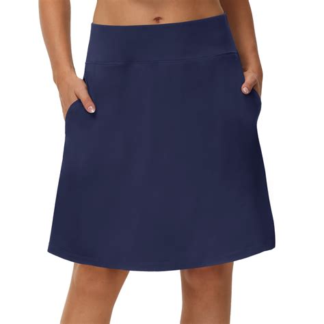 biczng Knee Length Tennis Skirt with Shorts, High Waist, Pockets ...