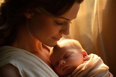 Mother Holding Her Newborn Baby Free Stock Photo | picjumbo