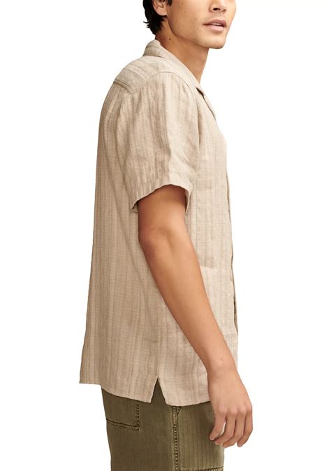 Lucky Brand Striped Linen Camp Shirt | Belk