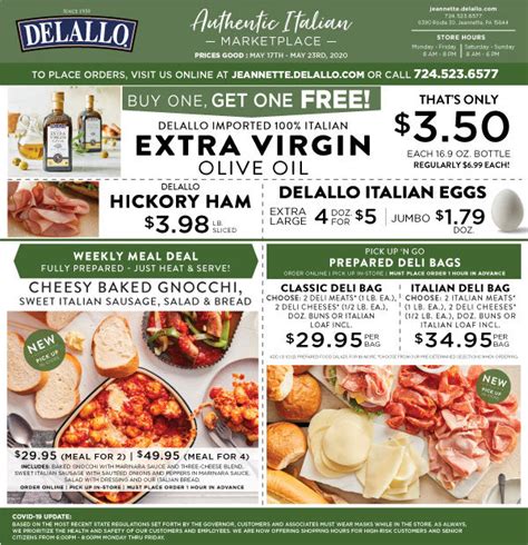 Weekly Italian Marketplace Ad - DeLallo Italian Marketplace