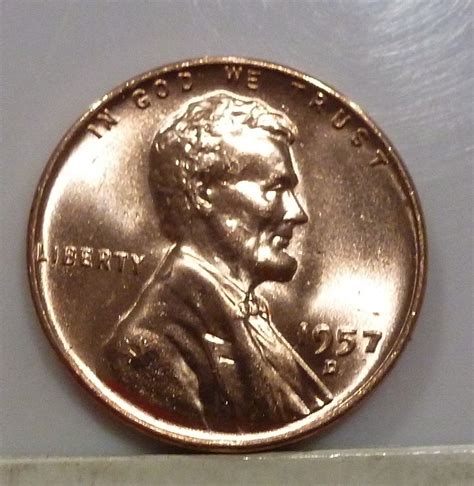 1957-D Gem BU RED Lincoln Wheat Cent (102-D) - For Sale, Buy Now Online ...