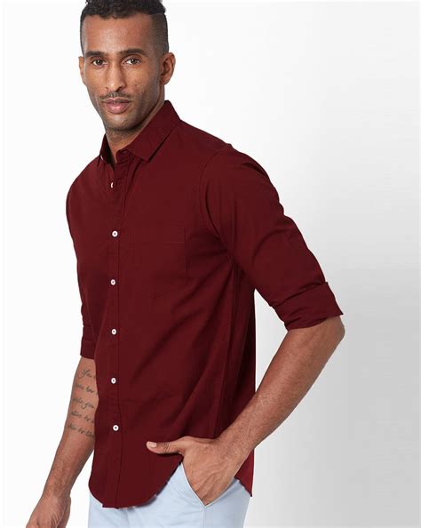 Men's Red Button Up Dress Shirt at Alyssa Coode blog