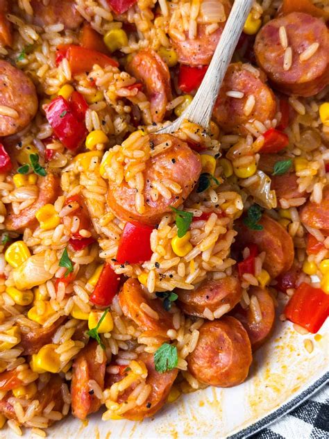 Kielbasa and Rice Skillet Recipe - Savory Nothings