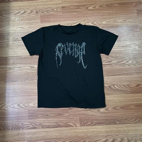 Black Revenge Rhinestone tee #Revenge... | Depop