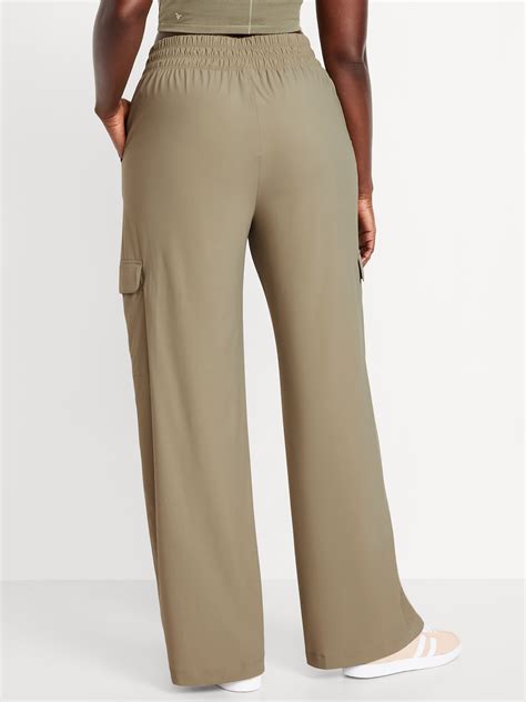 High-Waisted SleekTech Wide-Leg Cargo Pants | Old Navy