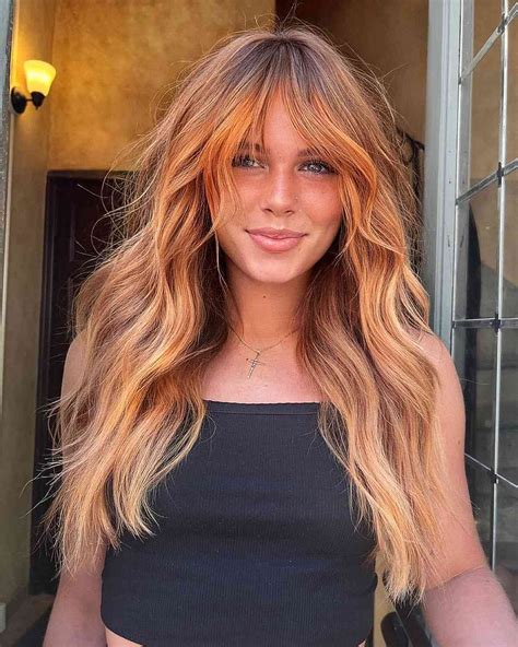 Red Balayage Hair, Copper Balayage, Blonde Hair With Red Highlights ...
