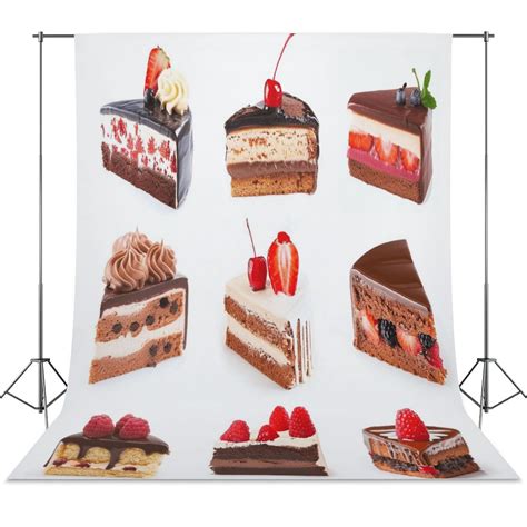 Cartoon Cake Backdrops for Photography Kids Adult Photo Booth Video ...
