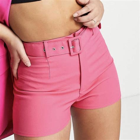 Missguided Women's Pink Shorts | Depop