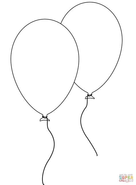 Birthday Balloons Coloring Pages Printable