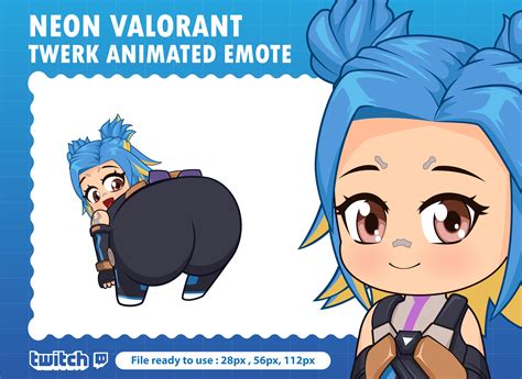 Neon Valorant Twerk Animated Emote for Discord / Booty Emote / - Etsy Hong Kong
