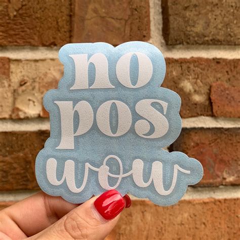 No Pos Wow Decal, Bilingual Stickers for Water Bottles, Mugs, Laptop ...