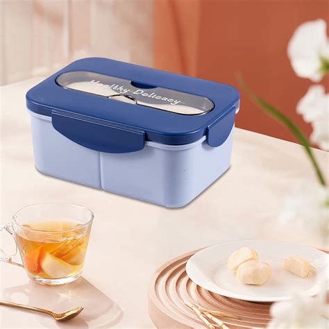 Arghm 3 Compartment Microwave Lunch Box,7.3x5.3x3.1 Inch,Food-Grade ...