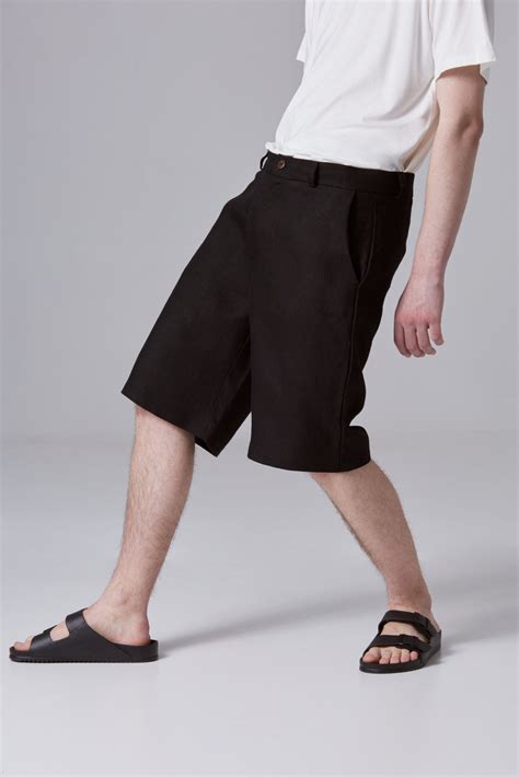 Linen shorts man black - SNY VISION