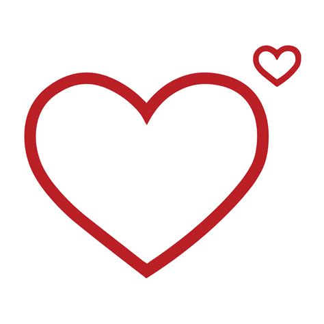 Small Red Heart Outline