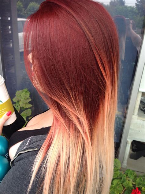 Natural Red Hair With Brown Ombre