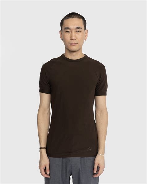 ROA - Seamless Cotton Shirt Brown | Highsnobiety Shop