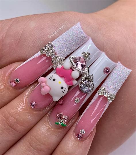 Pin by Lupiita Mtz on Nails | Hello kitty nails, Really cute nails, Cat ...