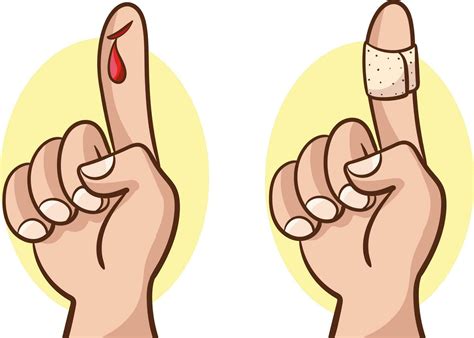 Finger with cut and bandages vector illustration 24644106 Vector Art at ...