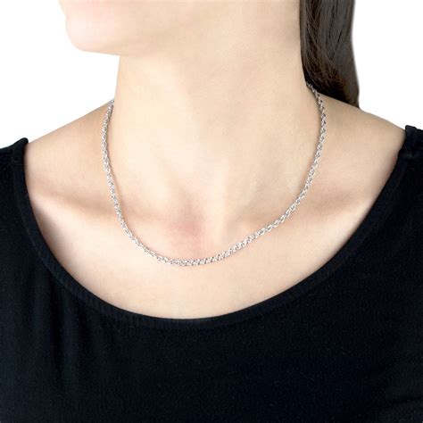 White Gold Necklaces | White Gold Chains for Women | Goldsmiths
