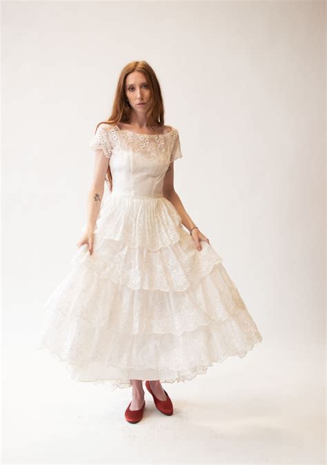 1950s Eyelet Wedding Dress - Etsy