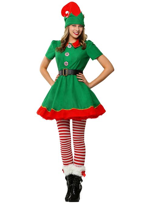 Women's Holiday Elf Plus Size Costume | Plus size costume, Elf dress ...