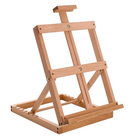 U.S. Art Supply Venice Heavy Duty Tabletop Wooden H-Frame Studio Easel ...