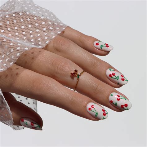 Cherry Nail Art | Cherry nails, Fruit nail art, Cherry nail art