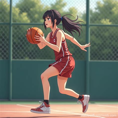 Japanese Women Basketball Player | Stable Diffusion Online
