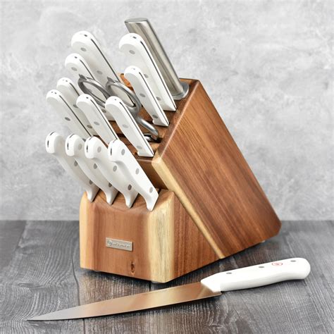 Wusthof Gourmet Knife Set with White Handles - 16 Piece – Cutlery and More