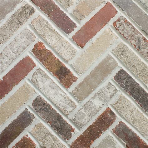 Cobblestone Thin Brick Herringbone Panel | Floor and Decor