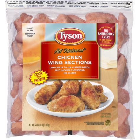 Tyson Chicken Wing Sections, 4 lb Bag (Frozen) – Walmart Inventory ...