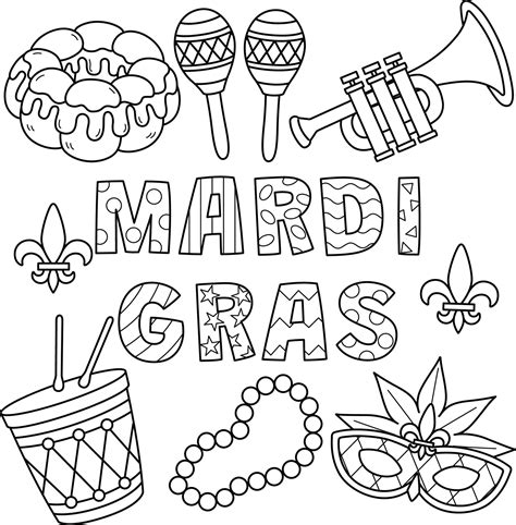 Mardi Gras Mask Coloring Pages Free Printable - astra.edu.pl