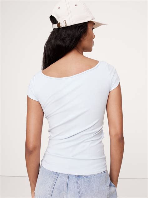 Refined Scoop-Neck T-Shirt | Banana Republic