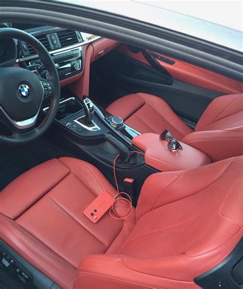 Luxury BMW with Red Leather Interior