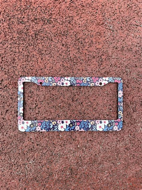 Colorful Floral License Plate.license Plate Frame. License Plate Cover ...