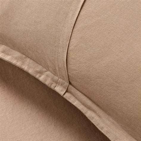 EUROPEAN FLAX-Certified Linen Tawny Brown Standard Pillow Shams Set of ...