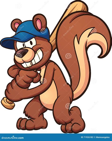 Baseball squirrel stock vector. Illustration of isolated - 71926182