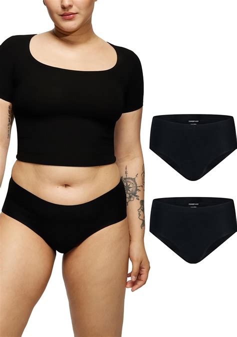 Amazon.com: STRAWBERRY WEEKS LEAKPROOF2.0 Seamless Mid Waist Brief Period Underwear for Women ...