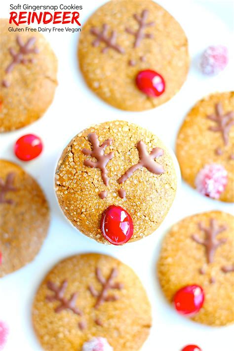 Gluten Free Reindeer Soft Gingersnap Cookies (Vegan) - Petite Allergy ...