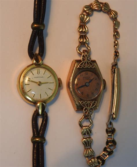 Lot - Two Ladies Gold Vintage Watches - Working