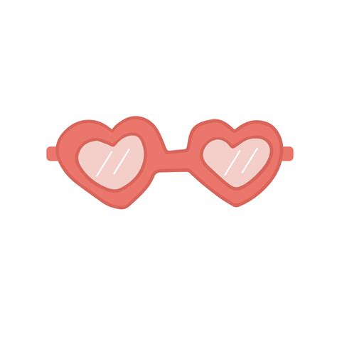 Hand drawn cute isolated clip art illustration of red heart shaped ...
