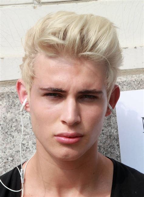 Men's Brushed Back Hairstyles, A Gallery | Platinum blonde hair ...