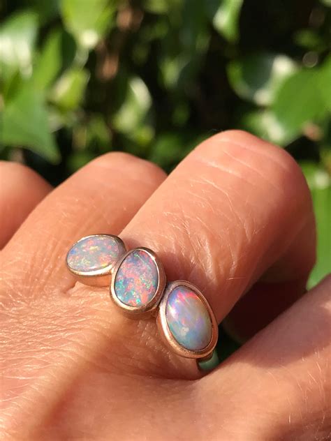 Dalben Trilogy Opal Rose Gold Ring For Sale at 1stDibs