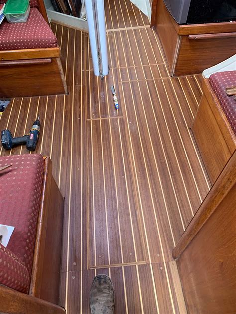 Teak and Holly Floor - Brett's Custom Marine Carpentry & Fiberglass ...