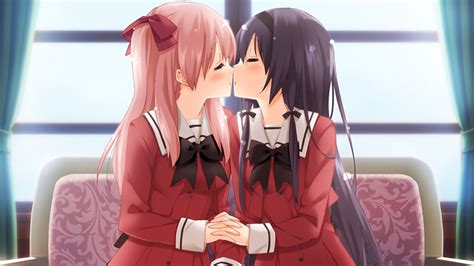 Anime Yuri Kiss Wallpapers - Wallpaper Cave