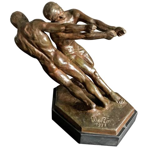 Art Deco Bronze Sculpture of Male Nude with Javelin by K. Mobius, 1910 at 1stDibs | javelin pose ...