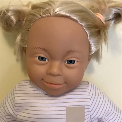Beautiful Sum Sum Down Syndrome Girl Doll 45 CM Blonde hair. 1730212(s)