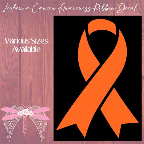 Orange Leukemia Cancer Ribbon