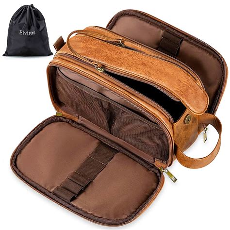 Amazon.com : Elviros Toiletry Bag for Men, Large Travel Shaving Dopp ...