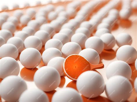 Premium AI Image | Ping Pong Frenzy Orange Ping Pong Balls Surrounded with White Background